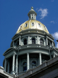 The dome of the Colorado State Capitol Building