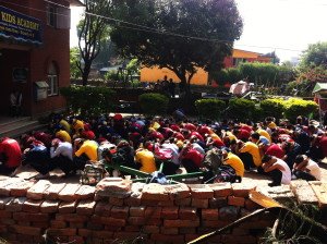 Earthquake evacuation drill at Elim Kids Academy