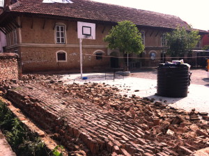 Wall of the senior building collapsed at Elim Kids Academy
