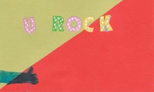 "U Rock!" mixed media card from Grace Lutheran, Howell, Mich.
