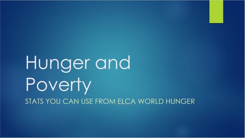 Hunger And Poverty By The Numbers - ELCA World Hunger » ELCA World ...