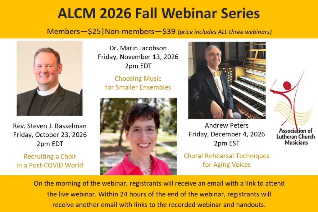 ALCM 2026 Fall Webinar Series: sessions on October 23, November 13, and December 4. To learn more go to https://alcm.org/2026-fall-webinar-series/