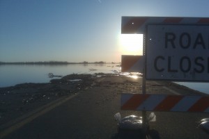 Washed out road, just west of Harwood, N.D.