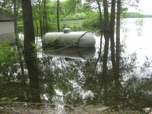 Betty Seidenkranz on Long Pointe Road #4 - Tethered Propane Tank (Shirley Scollard)