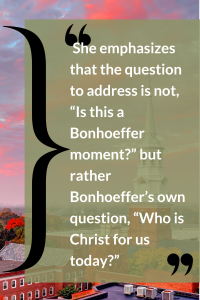Text over a scenic view with a church steeple and colorful sky.